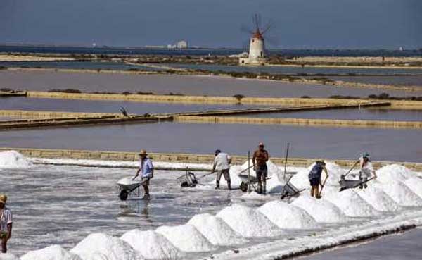 Salina Calcara di Trapani e Paceco - Addetti alla salicoltura